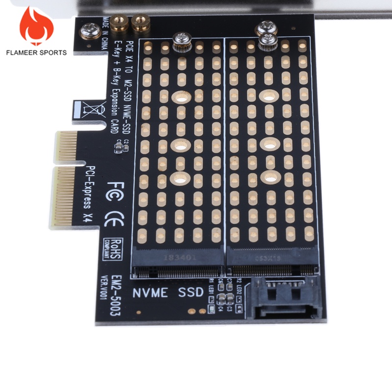 Flameer Sports  M . 2   NVME   to   PCI - E   3 . 0   X4   SSD   Adapter   Converter   M - Key   Extention   Card