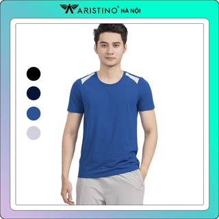Aó thun nam aristino ngắn tay cổ tròn slim- ats017s9