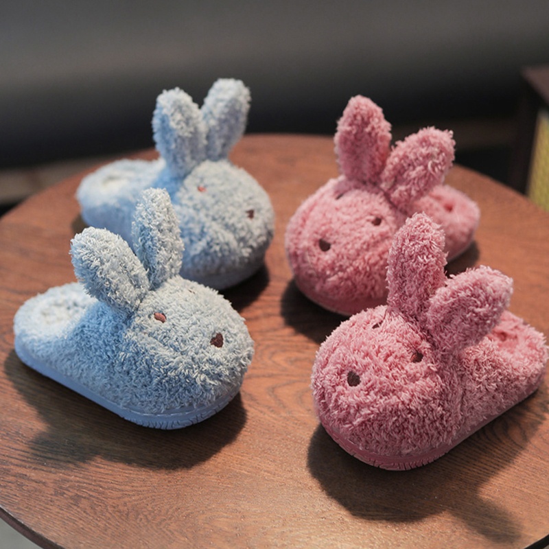 Dép Bông Đi Trong Nhà Hình Tai Thỏ Dễ Thương Cho Bé