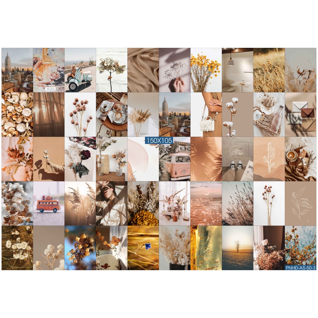 Combo Set 50 tờ Decal dán tường trang trí khổ A4,A5 - Trang trí Phòng ngủ Hiện đại PNHĐ3