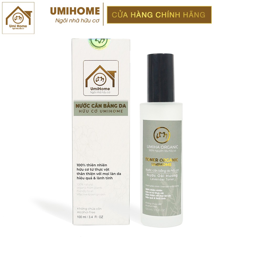 Nước cân bằng da Hoa Oải Hương hữu cơ UMIHOME 50/100ml | Lavender Toner