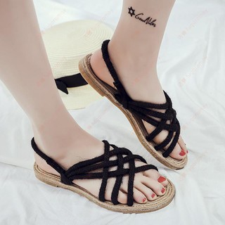 Giày Sandal Đan Cói Size Lớn 35-43 / N / N Thời Trang Trẻ Trung