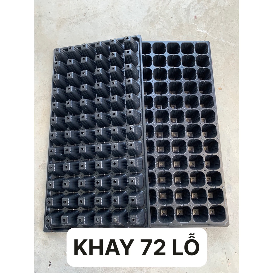 5 KHAY ƯƠM 72 LỖ NÔNG ( BẠT CHỐNG CỎ, LƯỚI CHỐNG NẮNG, DỊCH TRUYỀN CHO CÂY...)