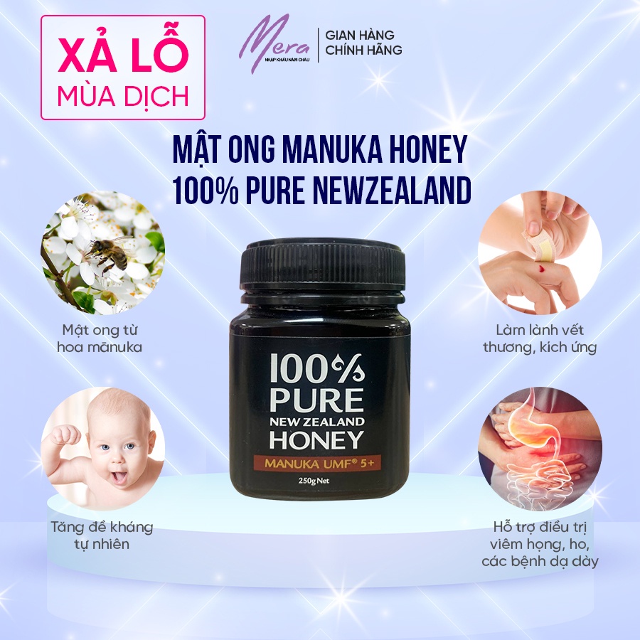 Mật ong manuka 100% pure newzealand 250g