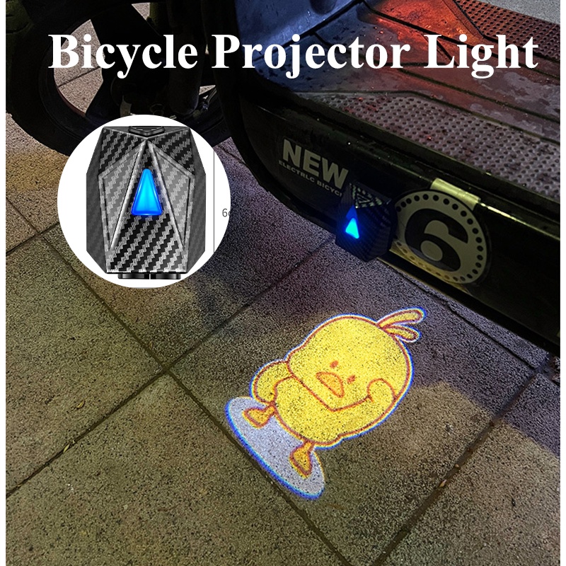 Đèn LED Chiếu Sáng Cảm Biến Chuyển Động Hình Hoạt Hình Dành Cho Xe Đạp Xe Máy Xe Đạp
