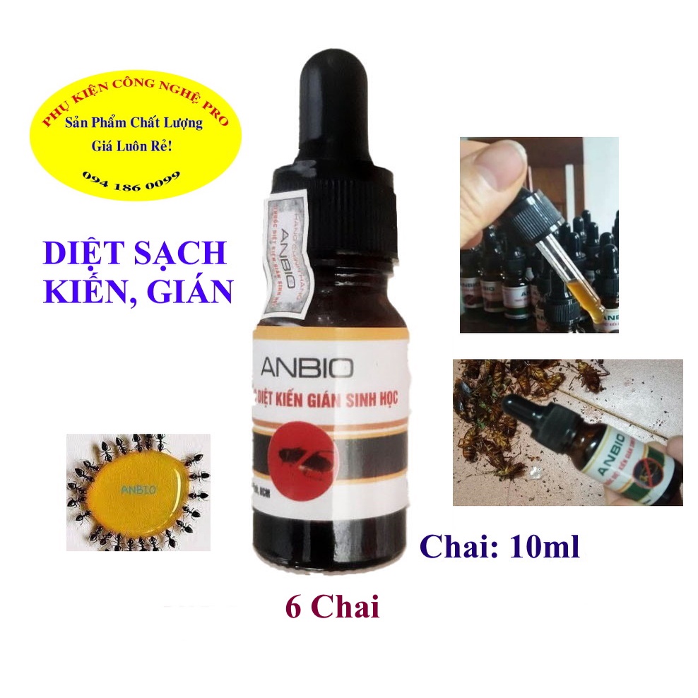 6 Chai Diệt kiến gián Sinh học ANBIO Chai 10ml Diệt sạch kiến gián An toàn Hiệu quả Xuất xứ Việt Nam