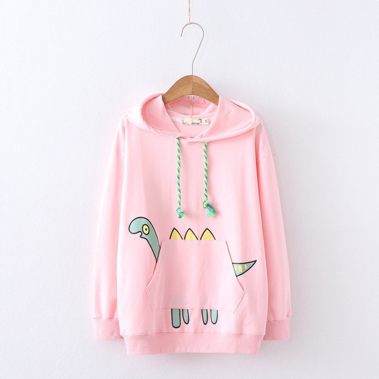 { FREE SHIP } áo hoodie hình khủng long ngáo, siêu cute free size chất liệu nỉ lót bông, sản phẩm của LASTORE