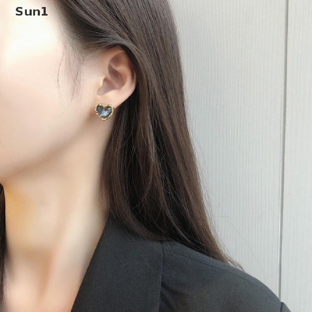 1 Đôi Bông Tai Hình Trái Tim Thời Trang Dành Cho Nữ