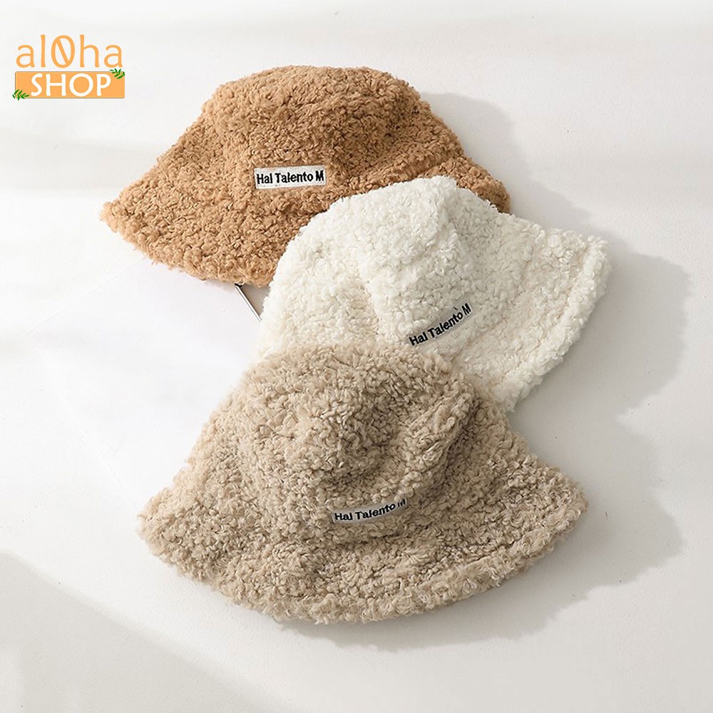 Nón bucket lông cừu - mũ tai bèo Ulzzang phong cách Hàn