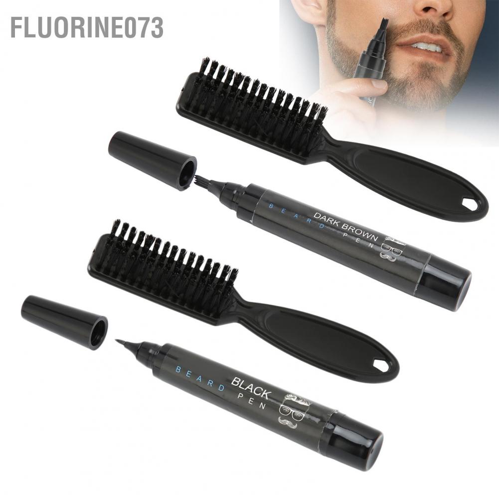 [Hàng Sẵn] Beard Pencil Filler Set ABS Waterproof 4 Tip Beard Pen Brush để làm đầy ria mép 【Fluorine073】
