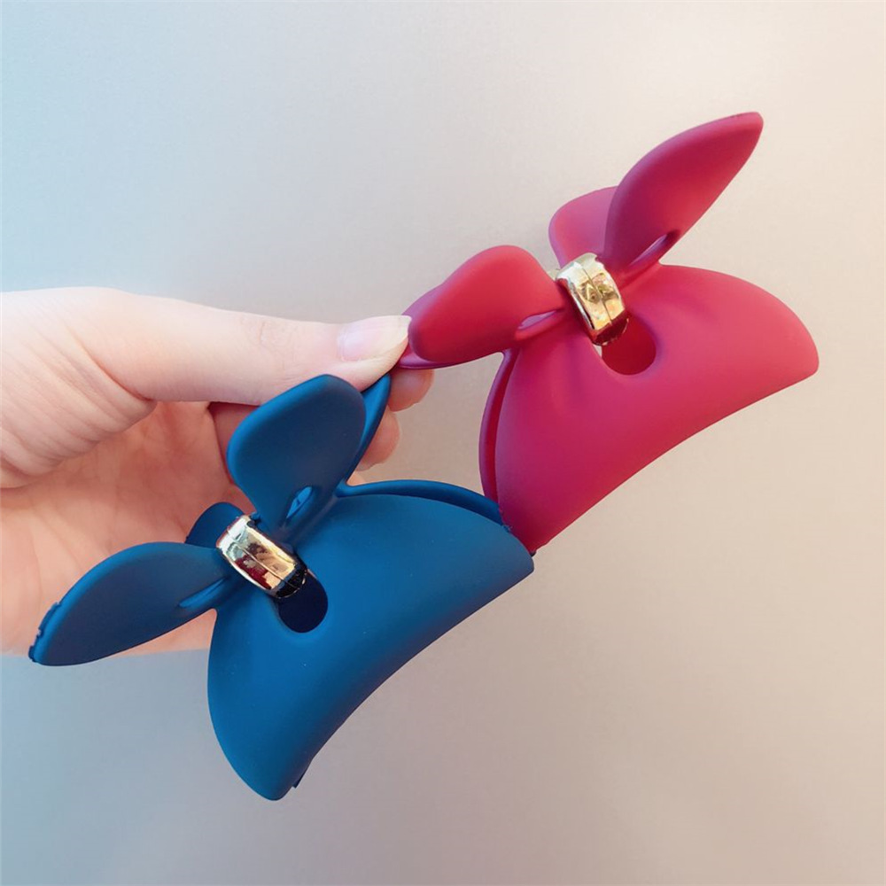 Kẹp Tóc Tai Thỏ Acrylic Màu Kẹo/Xanh Lá/Cam/Đen Thời Trang Cho Nữ