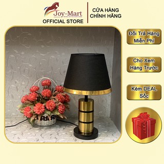Đèn bàn trang trí phòng ngủ ♥️joymart♥️ đèn để bàn thân hợp kim mạ đồng cao cấp kiểu dáng hiện đại sang trọng mb6408