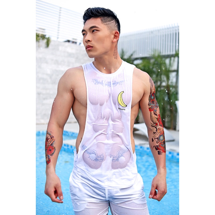 [ GYMEN ] Áo Thun Ba Lỗ Thể Thao Nam Thấm Hút Mồ Hôi Tốt Phong Cách Hàn Quốc Big Size Co Giãn Vải Thoáng Thun Lạnh PE Co Nhanh Khô Cao Cấp Cotton Streetwear In Nhiều Màu Chuẩn Form Chạy Bộ Thể Dục Bóng Rổ