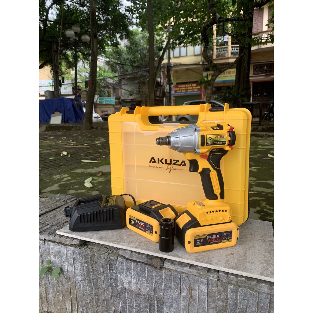 Máy siết bulong AKURA X3 dùng pin không chổi than 21V AKURA X3 Pro - Tặng 1 Đầu chuyển bắt vít - Kèm 2 pin