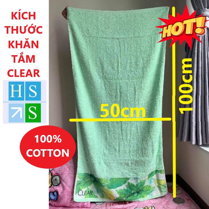 KHĂN TẮM CLEAR ( 50 x 100cm Mầu Xanh ) hàng cao cấp 100% cotton khăn quấn mềm mại thấm hút tốt - SẢN PHẨM KHÔNG CÓ NHIỀU