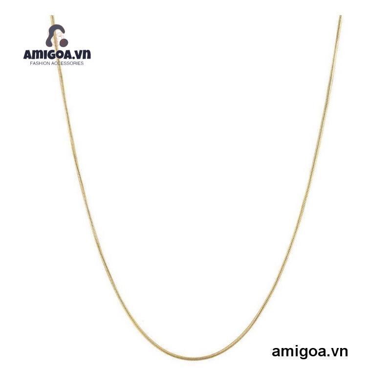 Vòng cổ Sợi Mảnh Hai Lớp Mạ Vàng Thiết Kế Hình Rắn Xinh Xắn Cho Nữ