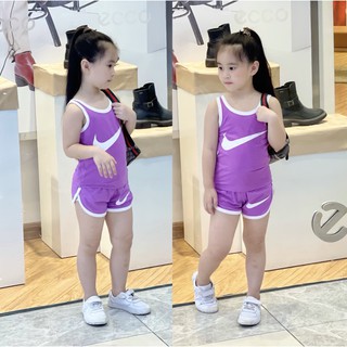 Bộ sát nách thun cotton cho bé gái - Bộ quần áo bé gái