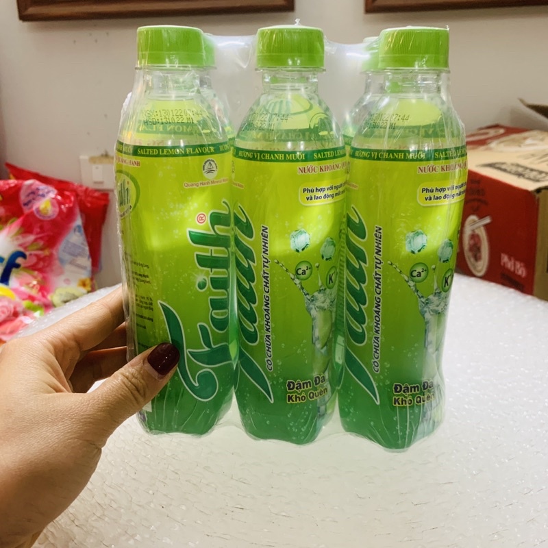 Nước khoáng chanh muối có gas Faith 355ml