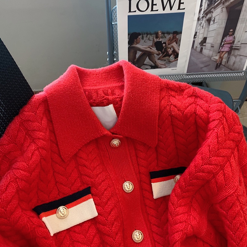 Xiaoxiang Áo Khoác Cardigan Len Dệt Kim Cao Cấp Phong Cách Pháp Thời Trang Xuân Thu 2022 Cho Nữ