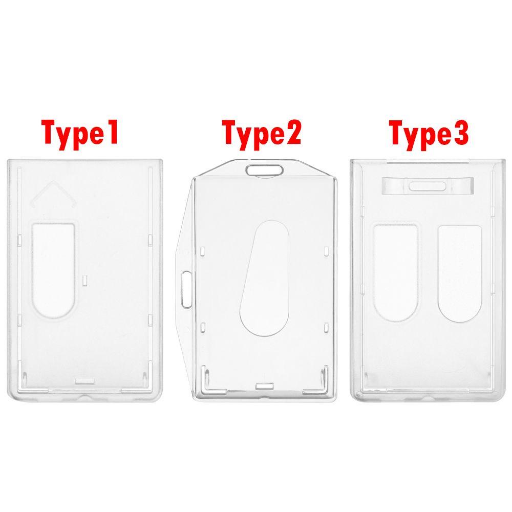 LAKAMIER 1 Hộp Nhựa Cứng Đựng Thẻ ID Tiện Dụng Cho Trường Học / Văn Phòng