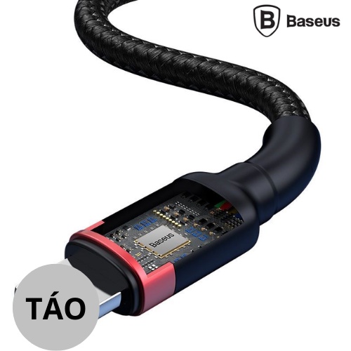 Cáp sạc nhanh Ip 1.5A & Type c 2,0A & Micro 2,4A chính hãng baseus dây bọc dù chắc chắn hỗ trợ truyền tải dữ liệu