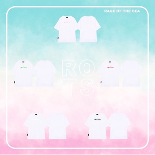 Áo thun unisex tay lỡ rage of the sea basic in ss2- màu trắng