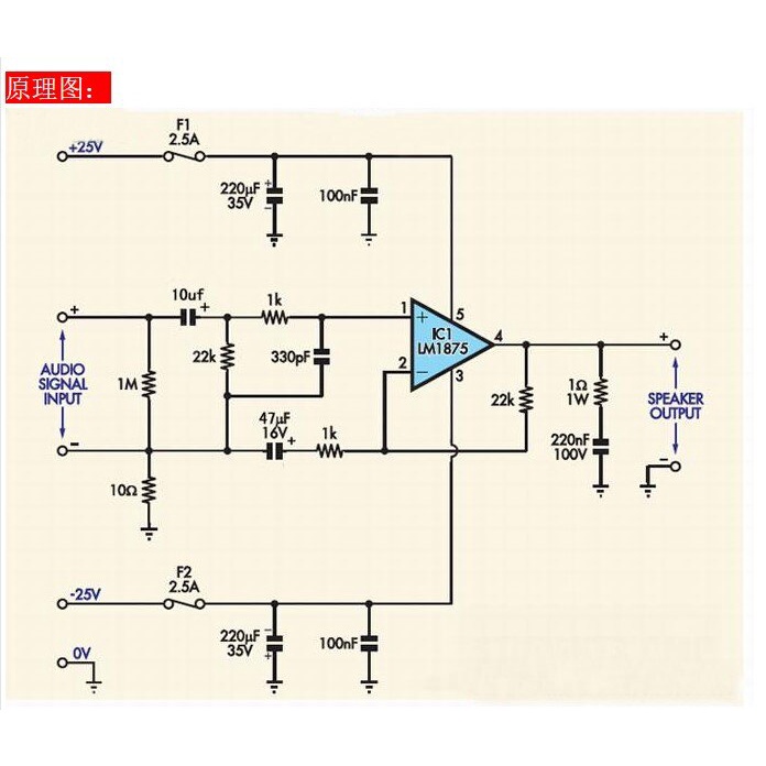 Bảng Mạch Khuếch Đại Âm Thanh LM1875T 30W LM1875