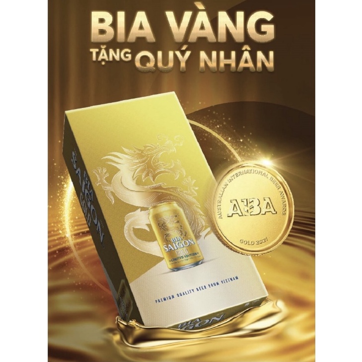 (Date: 15/03/2022) Bia Sài Gòn Gold - thùng 18 lon
