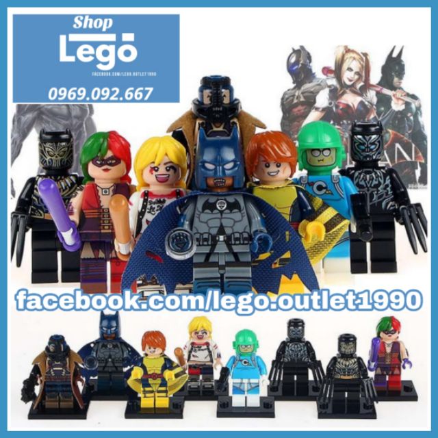 Xếp hình Thành phố Gotham Batman, Harley Quinn, Banshee, Condiment King Lego Minifigures POGO PG8100