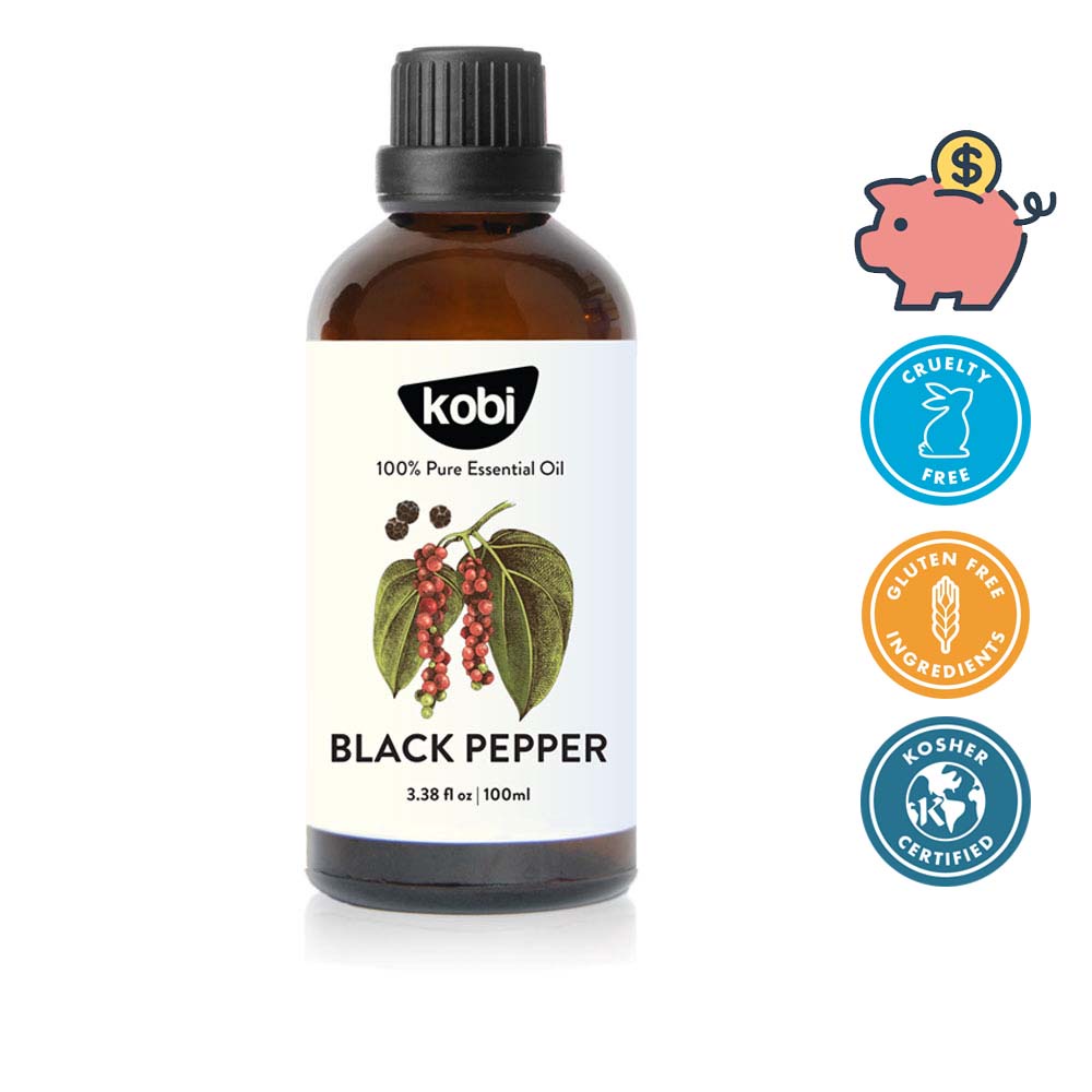 Tinh dầu Tiêu Đen Kobi Black Pepper essential oil giúp kích thích tiêu hóa, bảo quản thực phẩm hiệu quả - 100ml