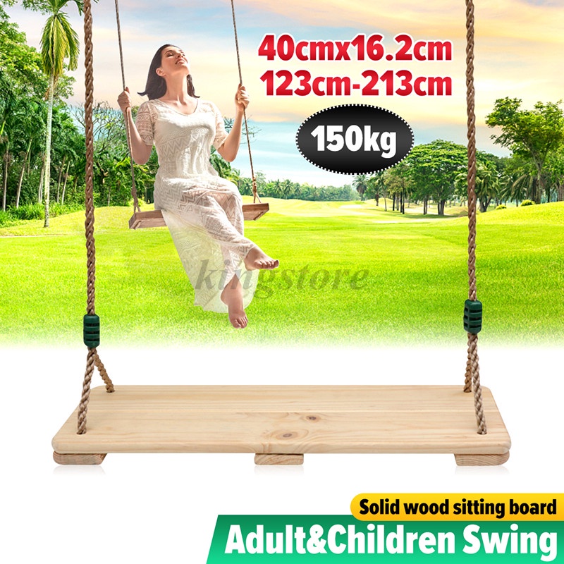 Xích đu gỗ treo sân vườn vui nhộn dành cho cả người lớn và trẻ em