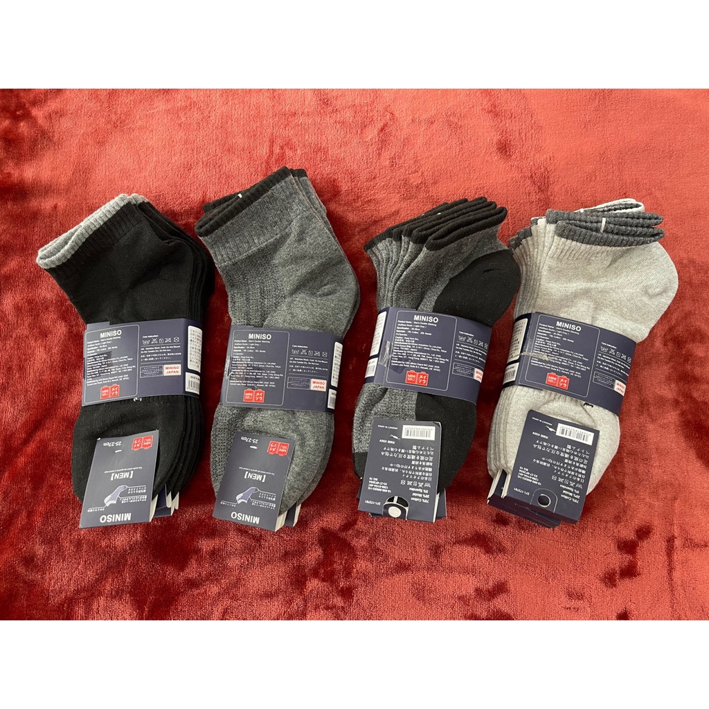 COMBO 5 ĐÔI TẤT KHỬ MÙI UNIQLO VÀ MINISO HÀNG XUẤT CAO CẤP
