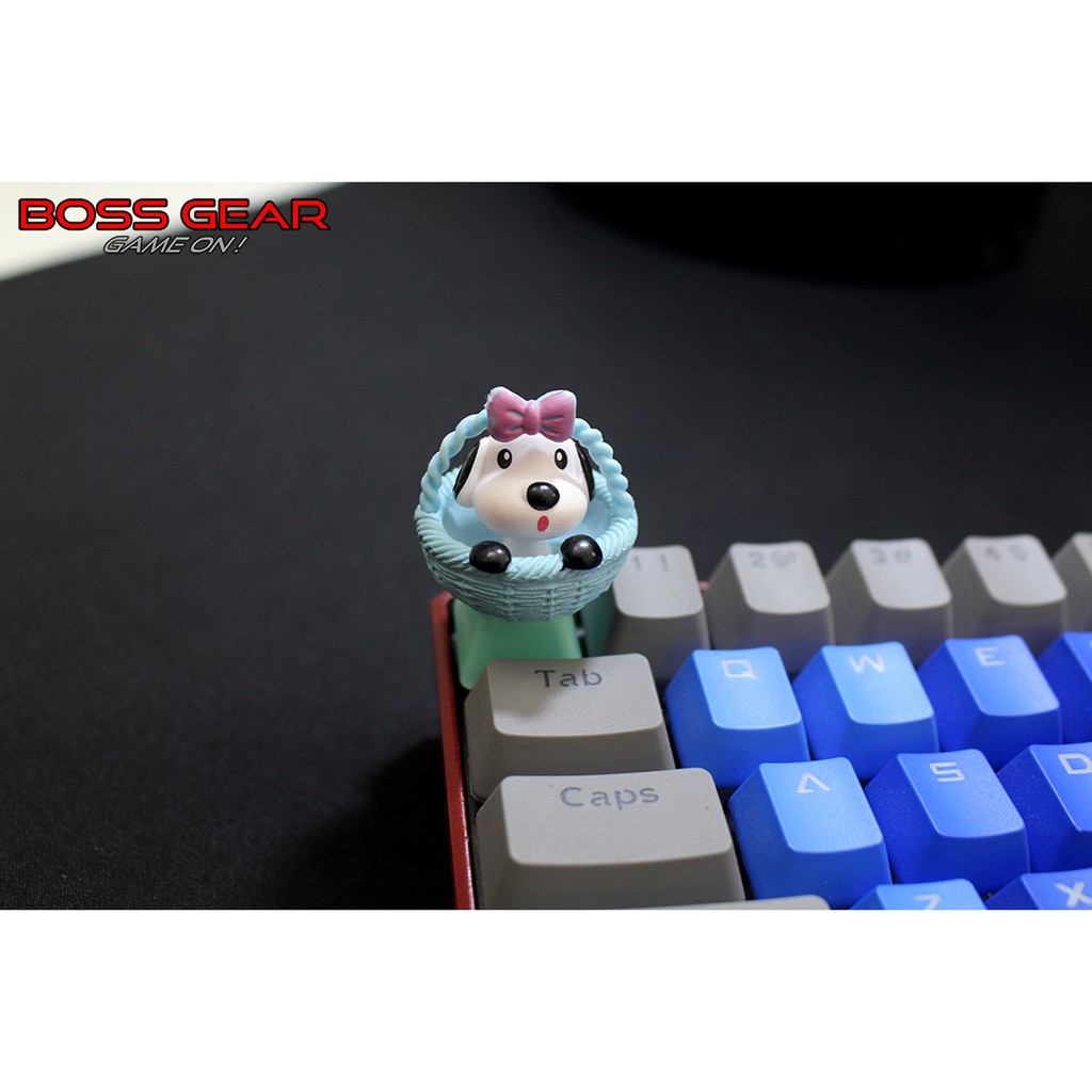 Keycap Lẻ chó con trong giỏ cực cute ( keycap resin độc lạ )( Keycap Artisan )