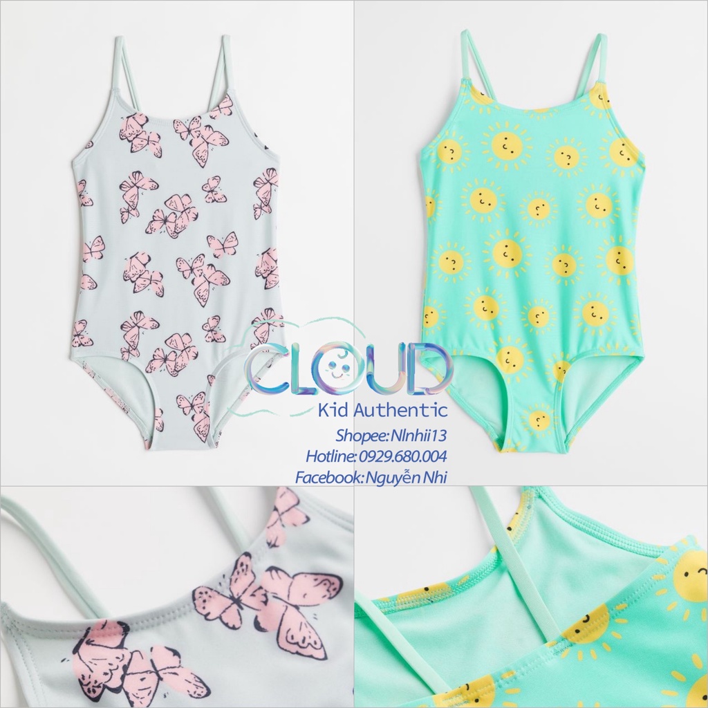Bộ bơi bé gái lớn họa tiết xinh xắn HM US/UK size 1.5-2y, 2-4y, 4-6y, 6-8y, 8-10y