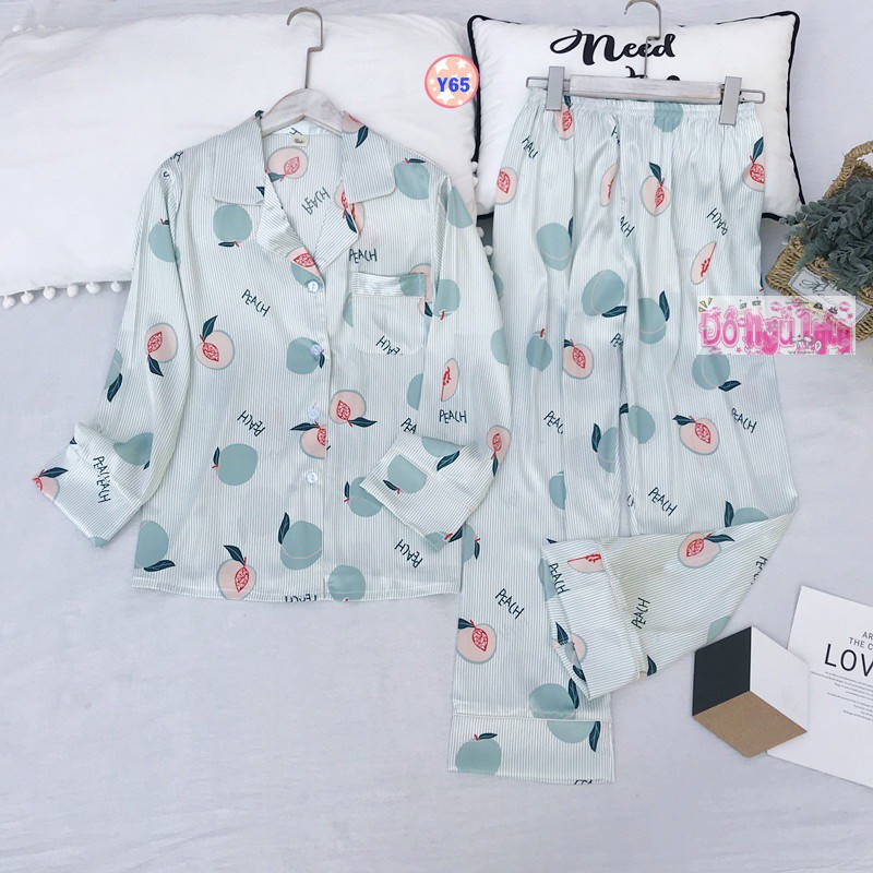 Pijama Lụa Cao Cấp Dài Tay Y6 | BigBuy360 - bigbuy360.vn