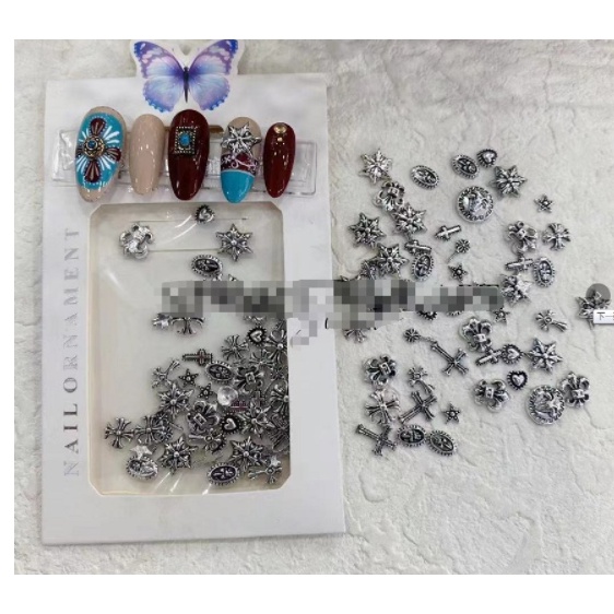 set charm thánh giá màu vàng bạc