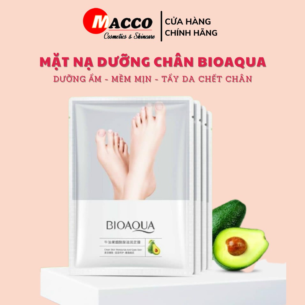 Mặt Nạ Chân Bioaqua - Dưỡng Ẩm, Ủ Trắng Cho Da Chân, Tẩy Da Chết, Mềm Mịn, Giảm Chai Sạn Nứt Nẻ Gót