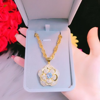 Mặt hoa mai mạ vàng 18k- không tính dây