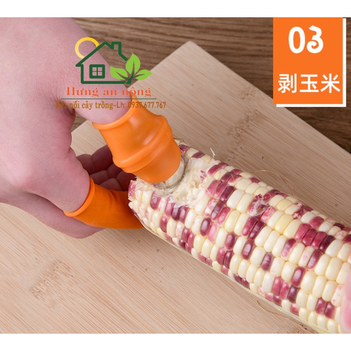 L1 - Bộ dao móng tay + 2 bao xỏ ngón dùng lặt hái rau làm bếp hỗ trợ nhanh tiện đở đau đầu ngón tay.