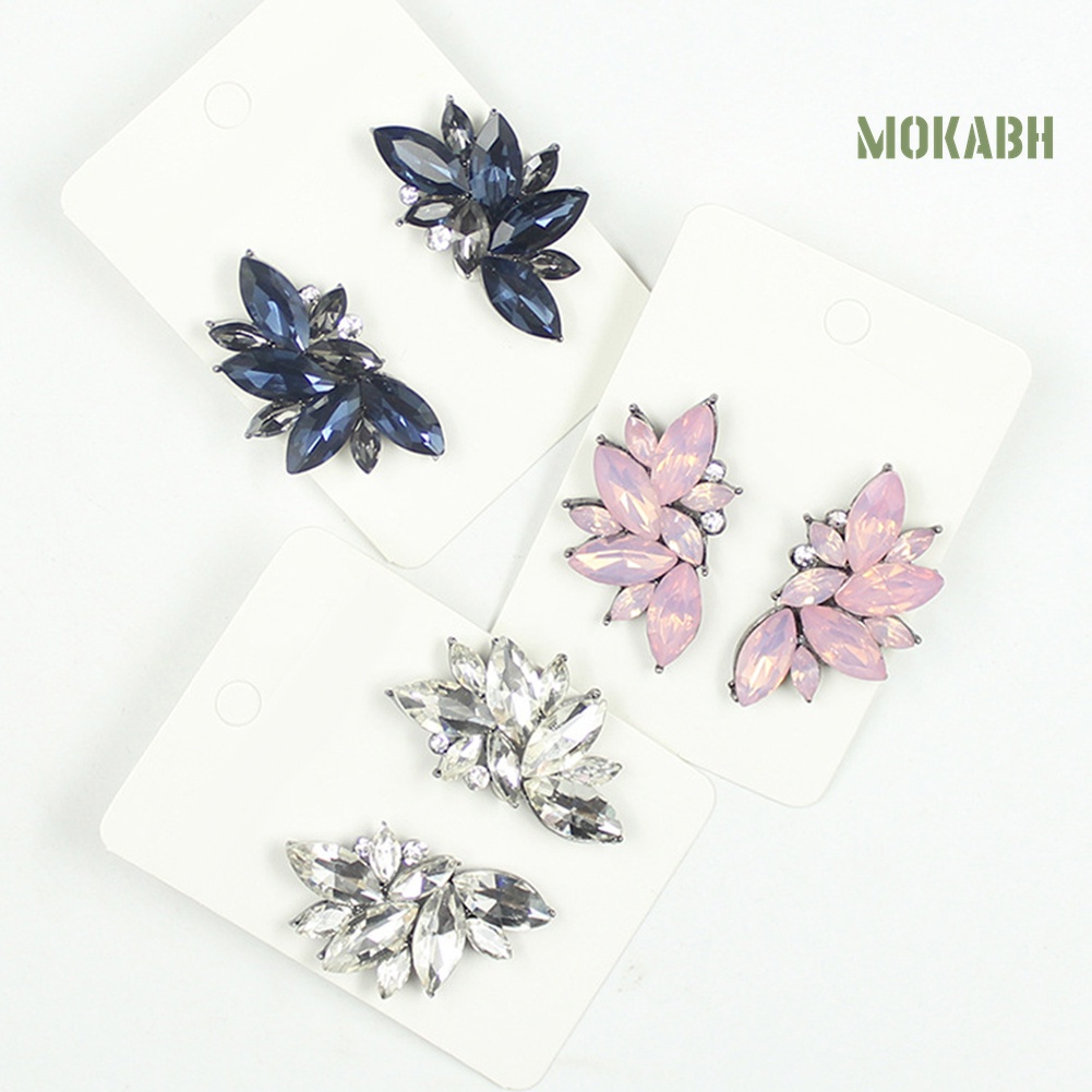 1 Đôi Bông Tai Đính Đá Thời Trang Dành Cho Nữ