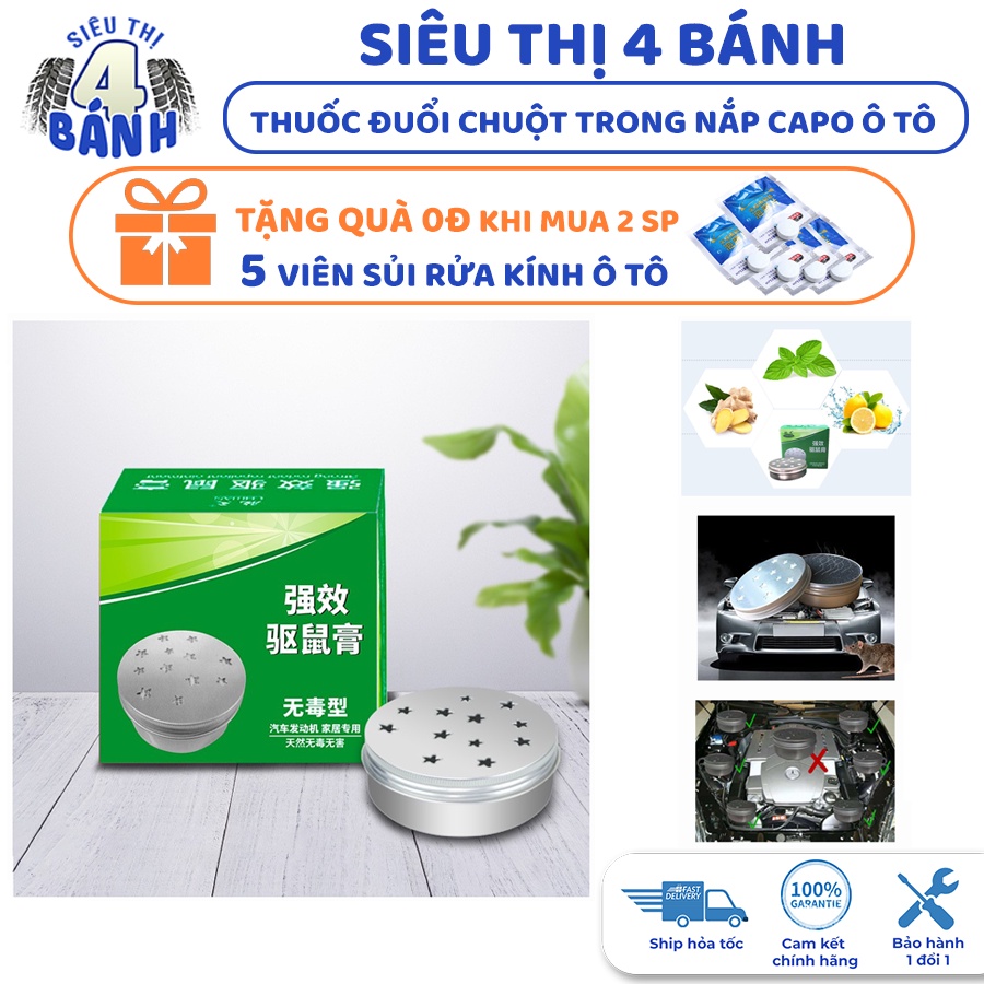 Thuốc đuổi chuột ô tô dạng hộp, Thuốc diệt chuột để trong khoang xe, Sáp đuổi chuột hương liệu tự nhiên