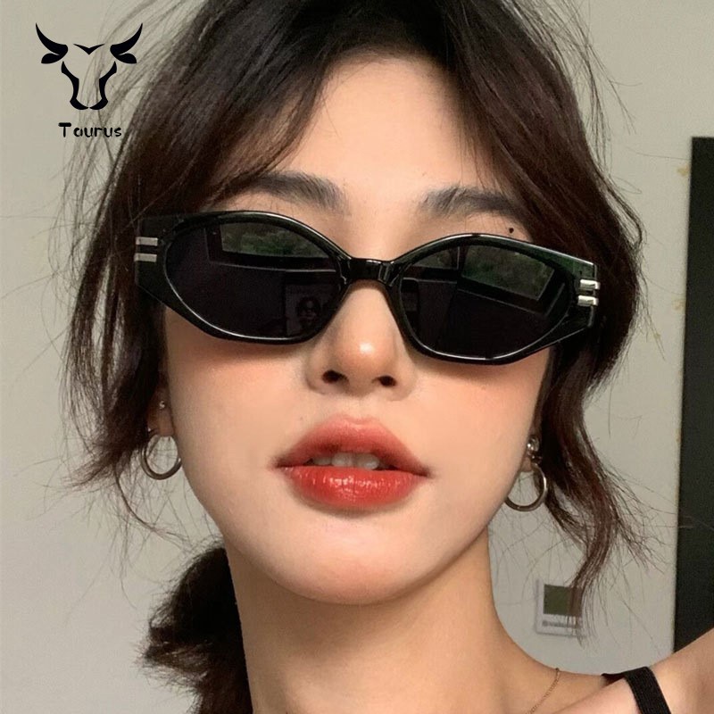 Kính râm hợp thời trang hip-hop Âu Mỹ, kính râm nữ cá tính bất thường, kính râm chống nắng gọng nhỏ cổ điển