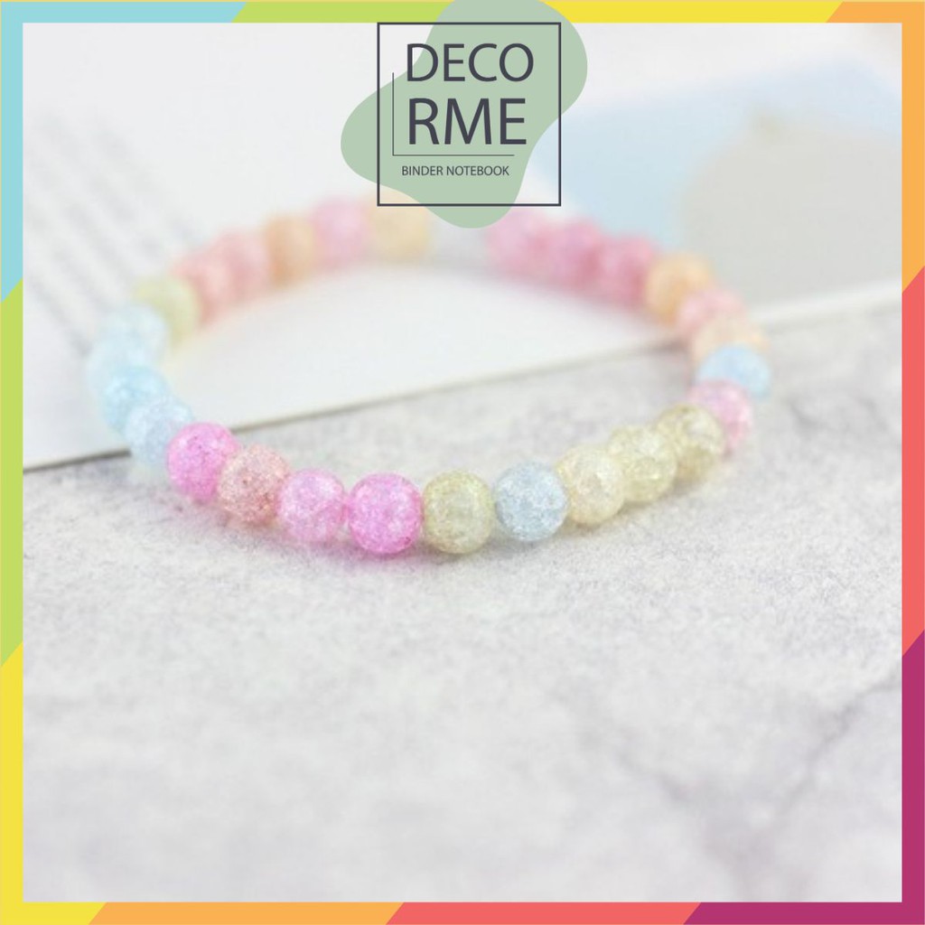 Vòng tay hạt gốm pastel