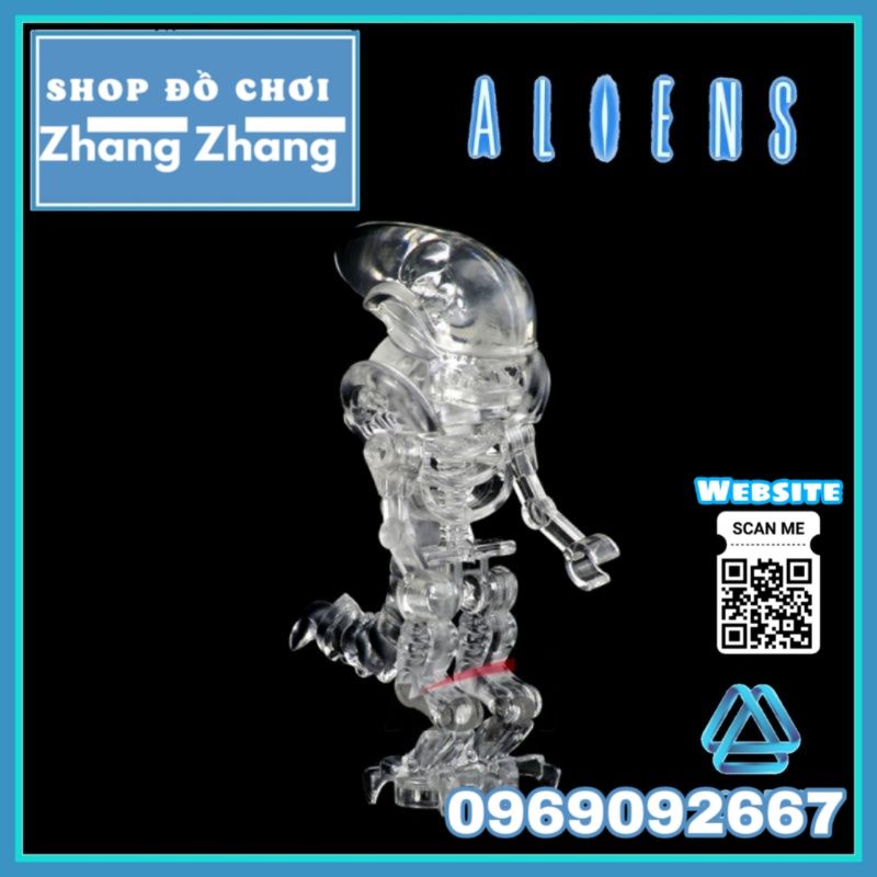 Đồ chơi Xếp hình quái vật không gian ALIEN tàng hình trong suốt Minifigures POGO PG1223