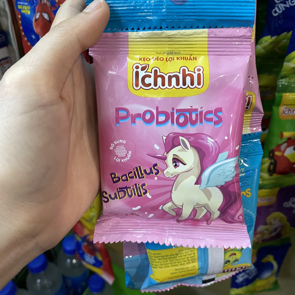 Kẹo dẻo Ích Nhi bổ sung canxi d, lợi khuẩn, tăng đề kháng gói 24g