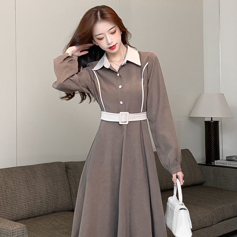 Light luxury design sense of new thick dress in autumn and winter