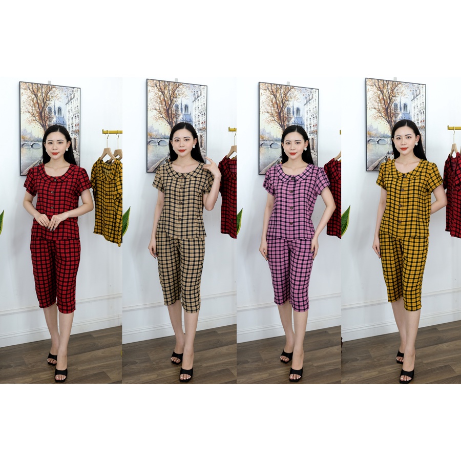 Bộ Lụa Nữ B32 Kiểu Dáng Trẻ Trung Bộ Mặc Nhà Phom Rộng  Mặc Mát Thoải Mái