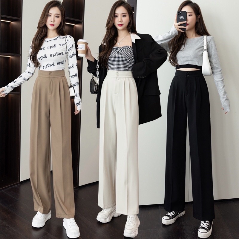 Quần ống rộng 2khuy mã mới _09