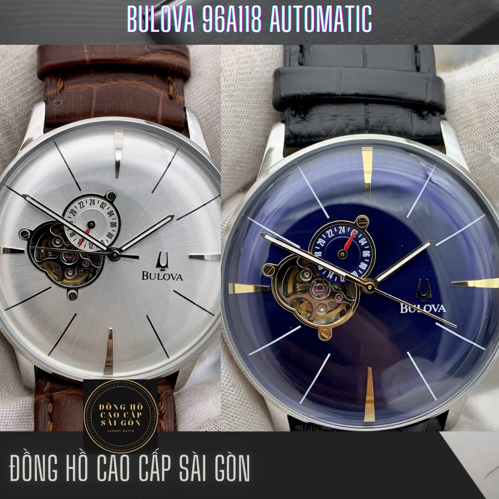 Đồng hồ nam 96a118 bulova , dây da , máy automatic