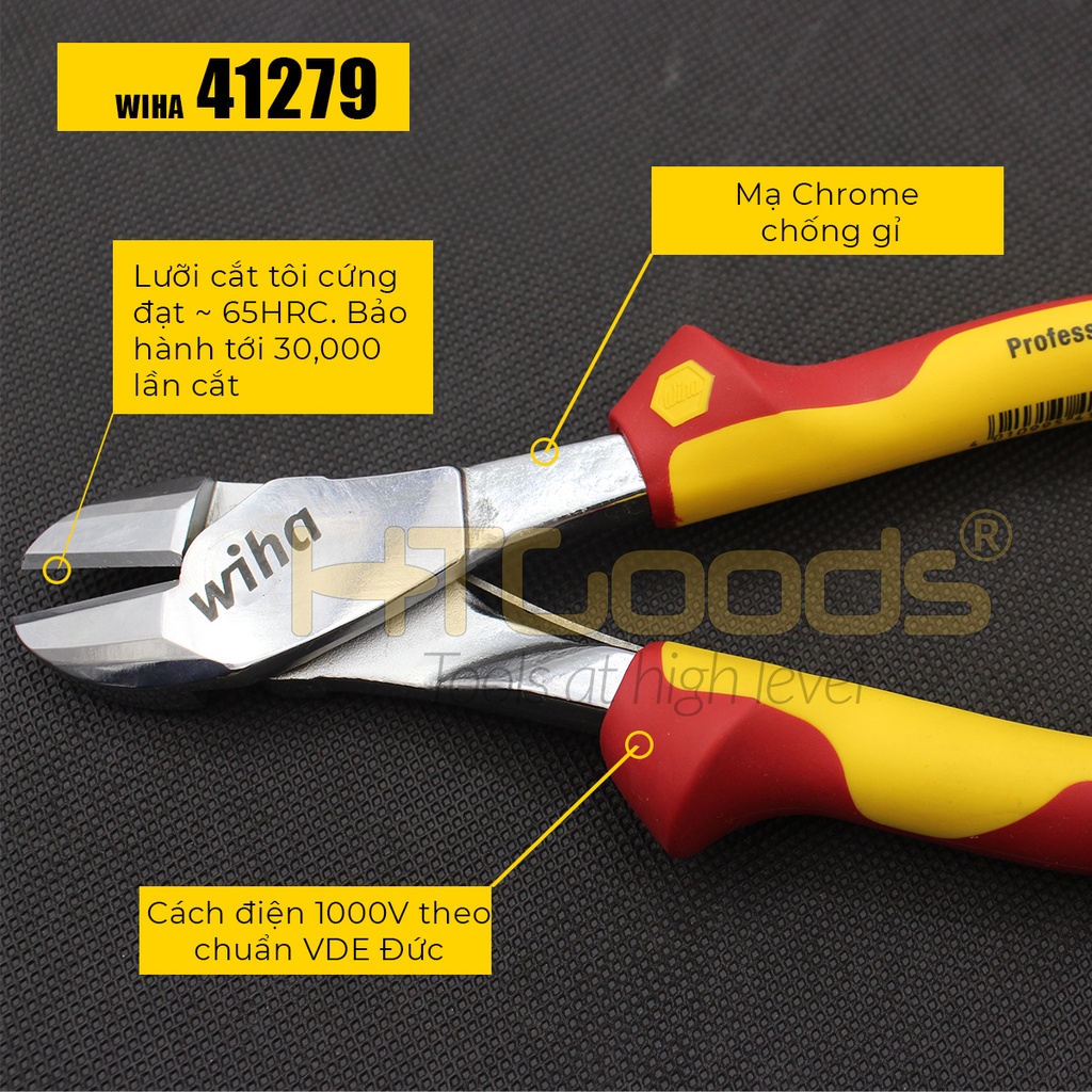 Kìm cắt cách điện 1000V Wiha model 41279